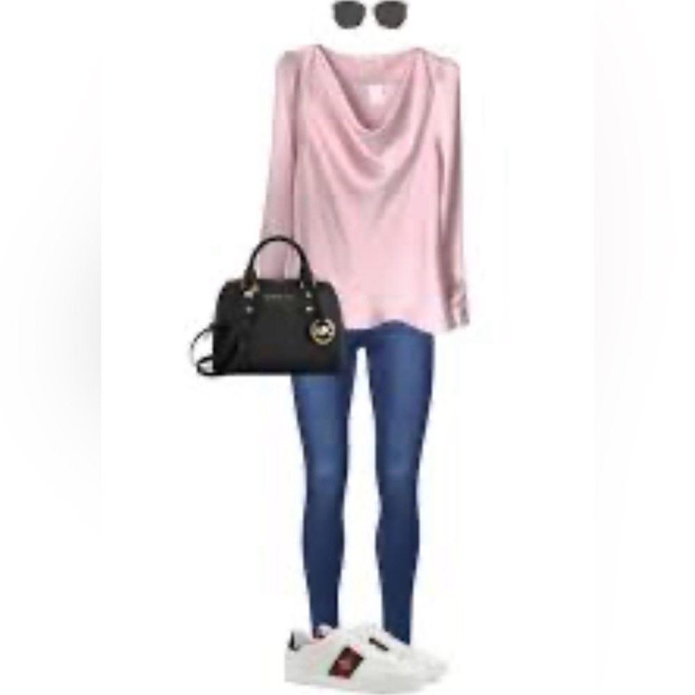 Leyden Pink Satin Blouse